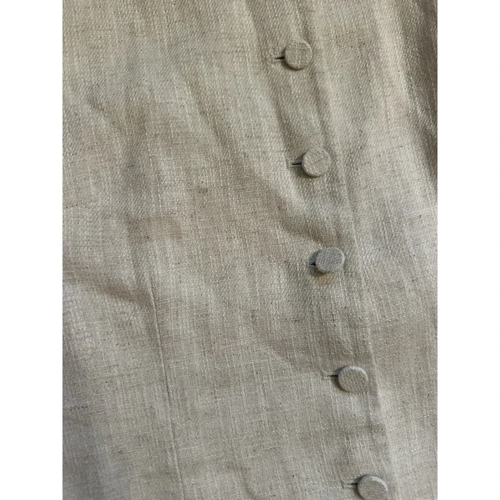 Bobbles & Lace Womens S 100% Linen Mini Dress Minimalist Coastal Grandmother